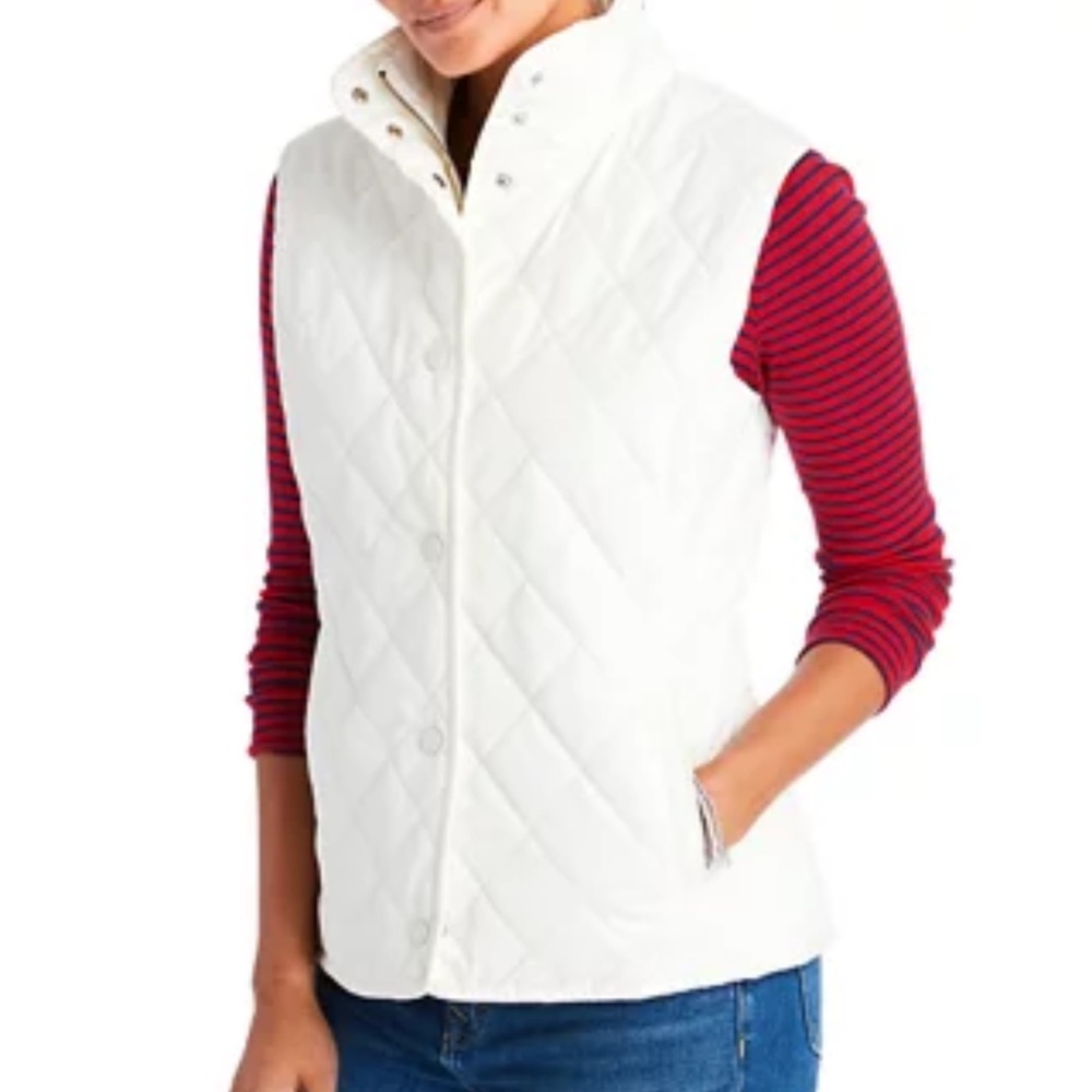COPY - Vineyard Vines Quilted Vest White Medium